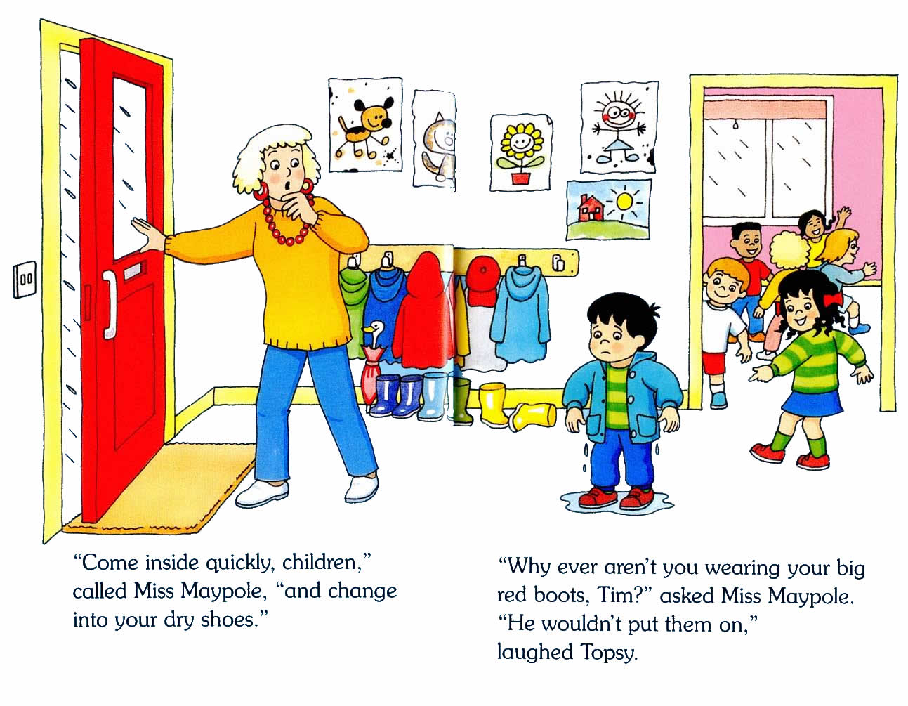 Ladybird - Topsy Tim Books - Red Boots Yellow Boots (08),绘本,绘本故事,绘本阅读,故事书,童书,图画书,课外阅读